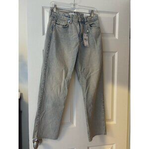 BNWT Mango Straight Leg Cropped Jeans Blanca